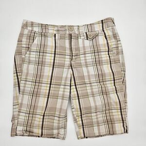 Z Cavaricci Plaid Walking Shorts Women Size 8